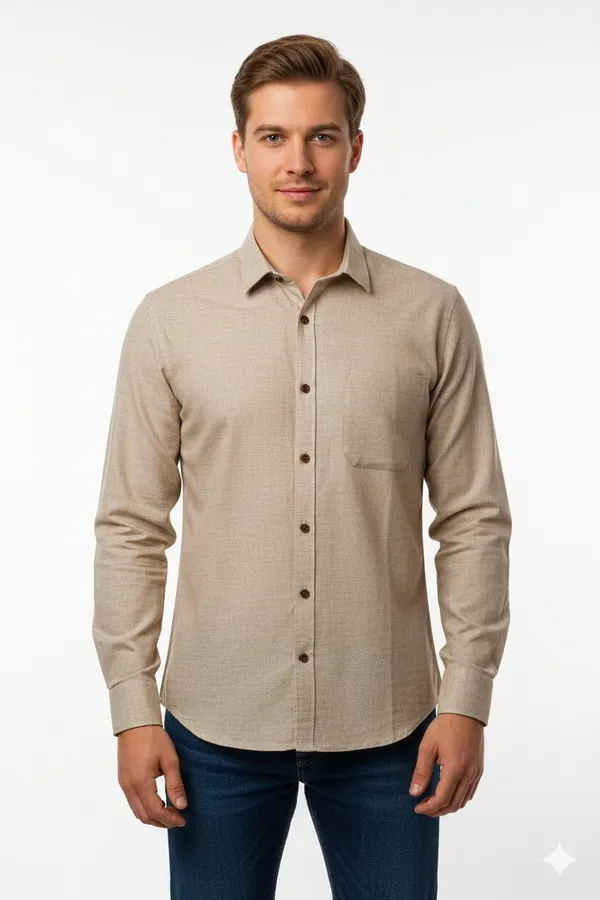 Brown_Handloom_Cotton_Full_Sleeve_Shirt_For_Men