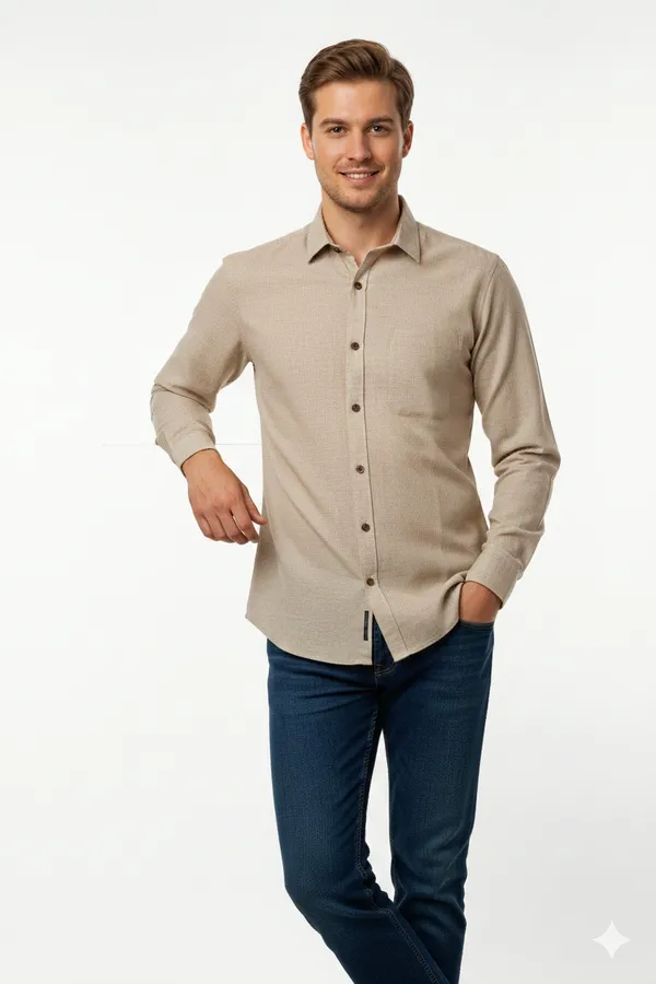Brown_Handloom_Cotton_Full_Sleeve_Shirt_For_Men
