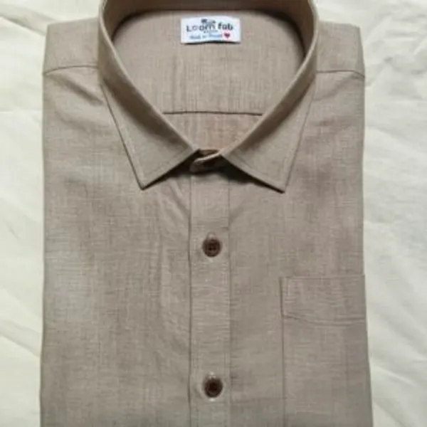 Brown_Handloom_Cotton_Full_Sleeve_Shirt_For_Men
