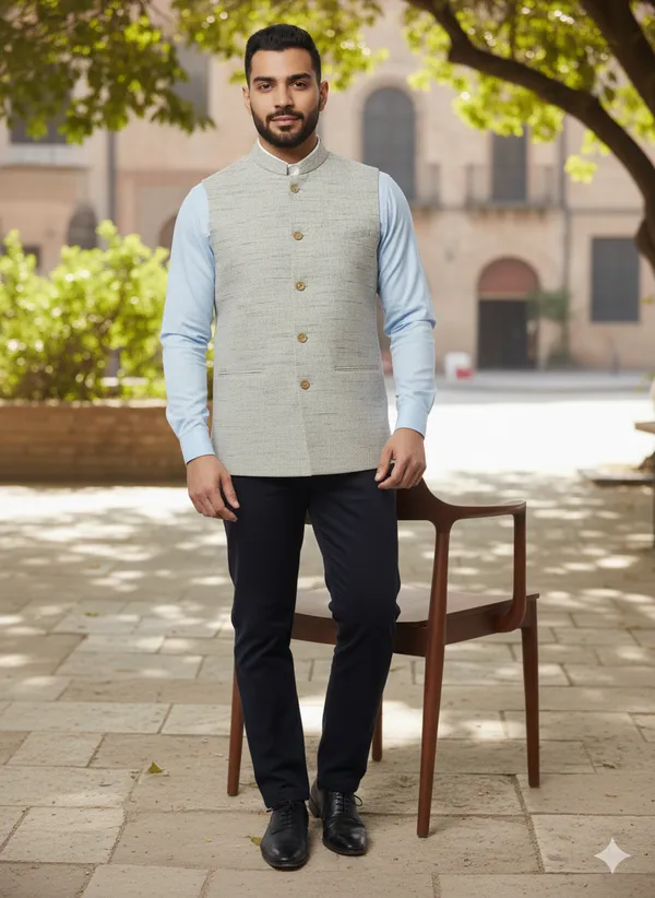 Olive_Grey_Khadi_Regular_Fit_Modi_Jacket_For_Men