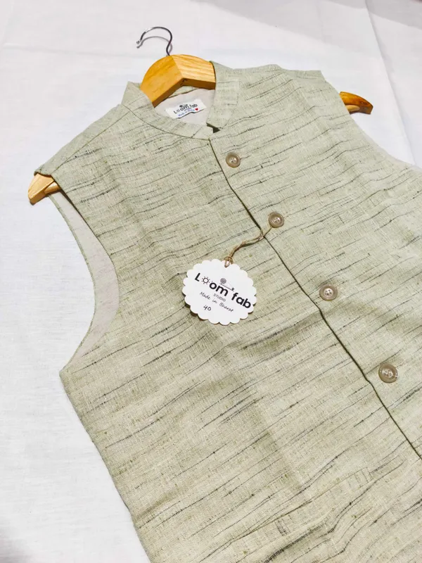 Olive_Grey_Khadi_Regular_Fit_Modi_Jacket_For_Men