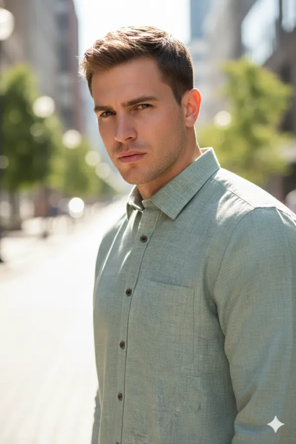 Green_Handloom_Cotton_Full_Sleeve_Shirt_For_Men