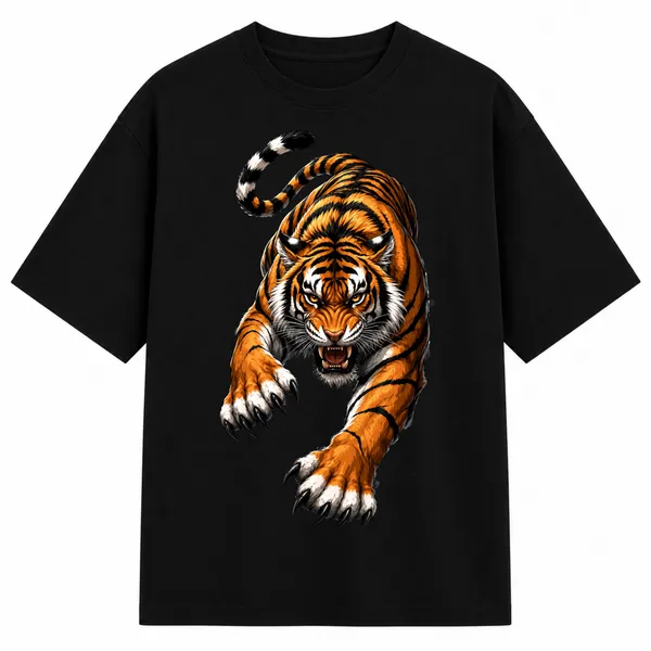 Black_Terry_Cotton_Oversized_Tiger_Graphic_Printed_T-Shirt_For_Unisex