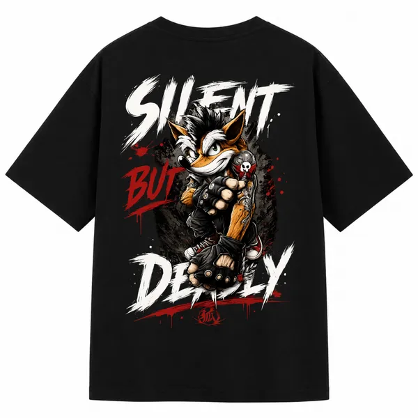 Black_Terry_Cotton_Oversized_Silent_But_Deadly_Graphic_T-Shirt_For_Unisex