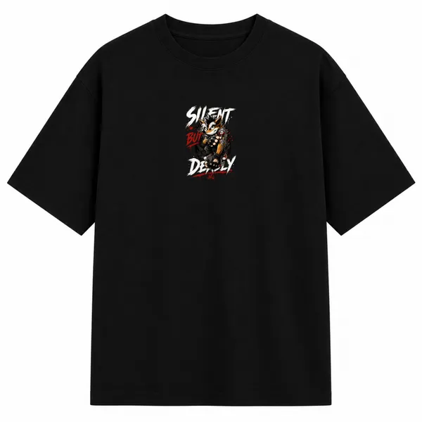Black_Terry_Cotton_Oversized_Silent_But_Deadly_Graphic_T-Shirt_For_Unisex