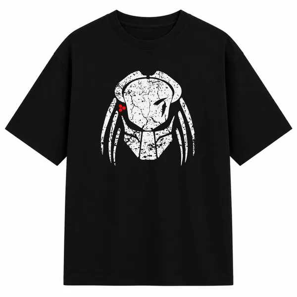 Black_Terry_Cotton_Oversized_Predator_Skull_Graphic_Printed_T-Shirt_For_Unisex
