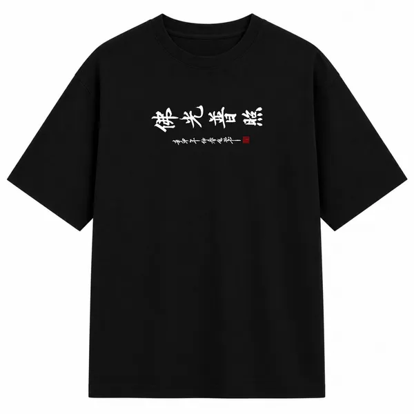 Black_Terry_Cotton_Oversized_Japanese_Samurai_Graphic_T-Shirt_For_Unisex