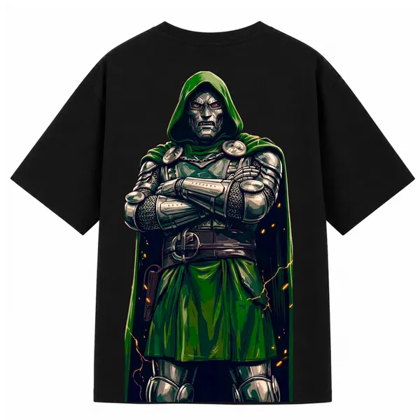 Black_Terry_Cotton_Oversized_Avengers_Doomsday_Doctor_Doom_T-Shirt_For_Unisex