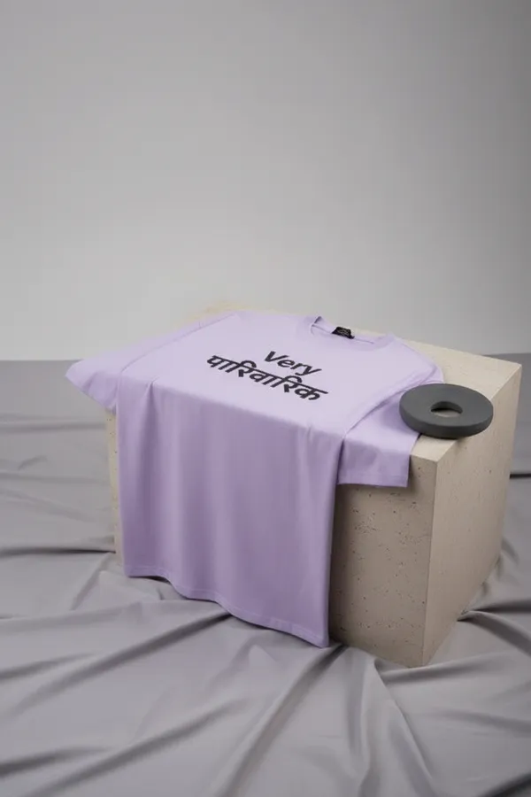 Lavender_French_Terry_Cotton_Premium_T-Shirt_For_Men