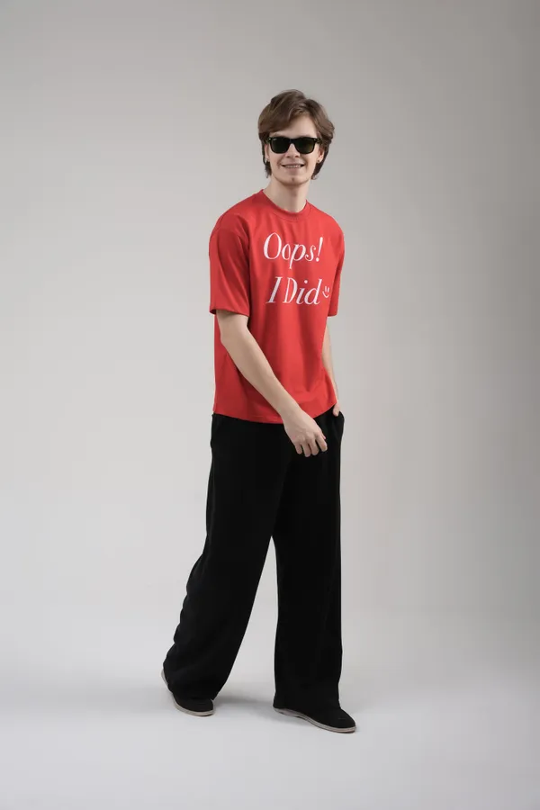 Red_French_Terry_Cotton_Premium_T-Shirt_For_Men