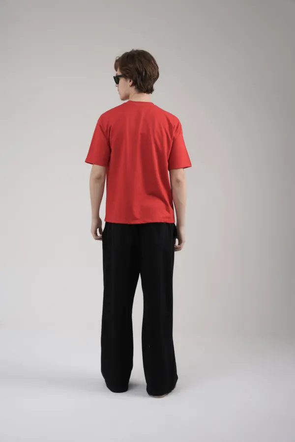 Red_French_Terry_Cotton_Premium_T-Shirt_For_Men