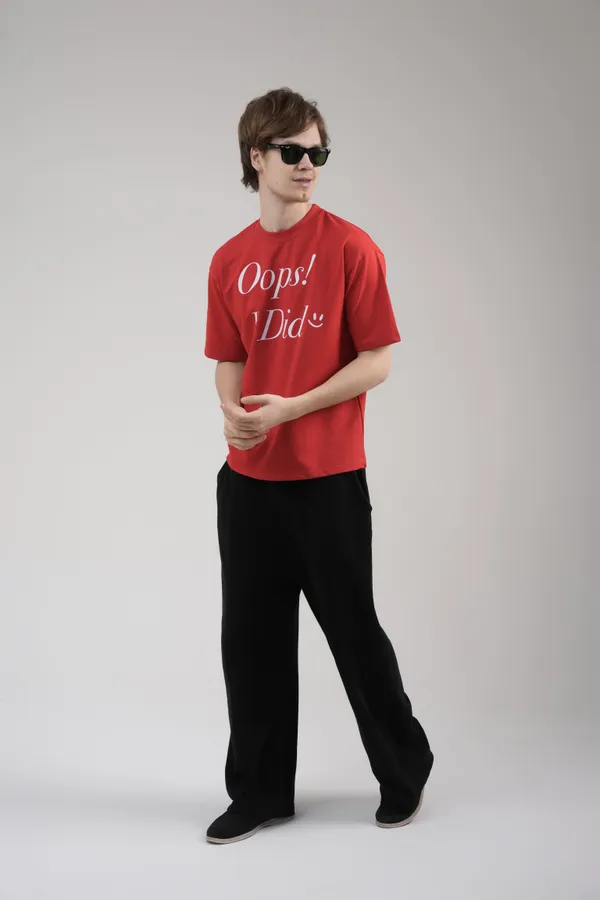Red_French_Terry_Cotton_Premium_T-Shirt_For_Men