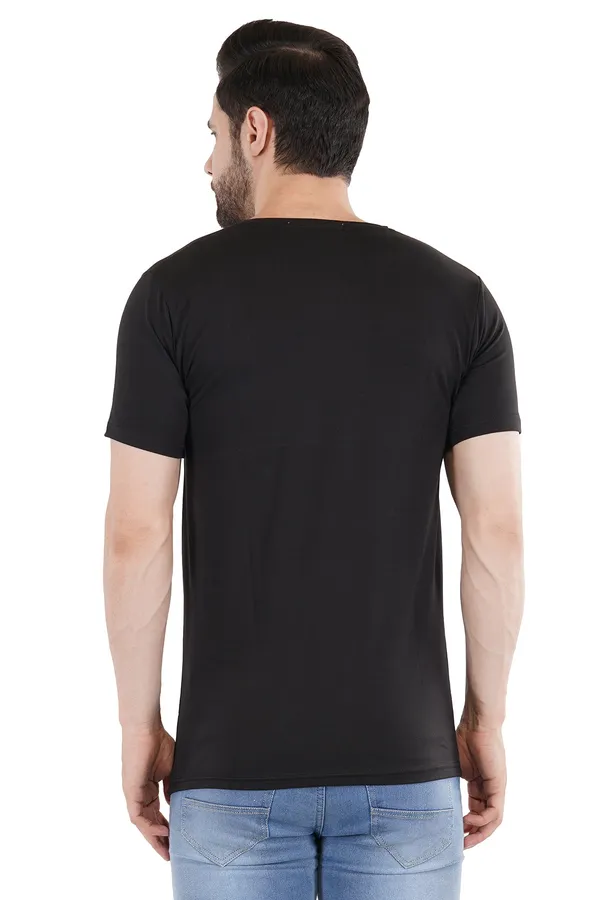 Black_Cotton_Lycra_Premium_T-Shirt_For_Men