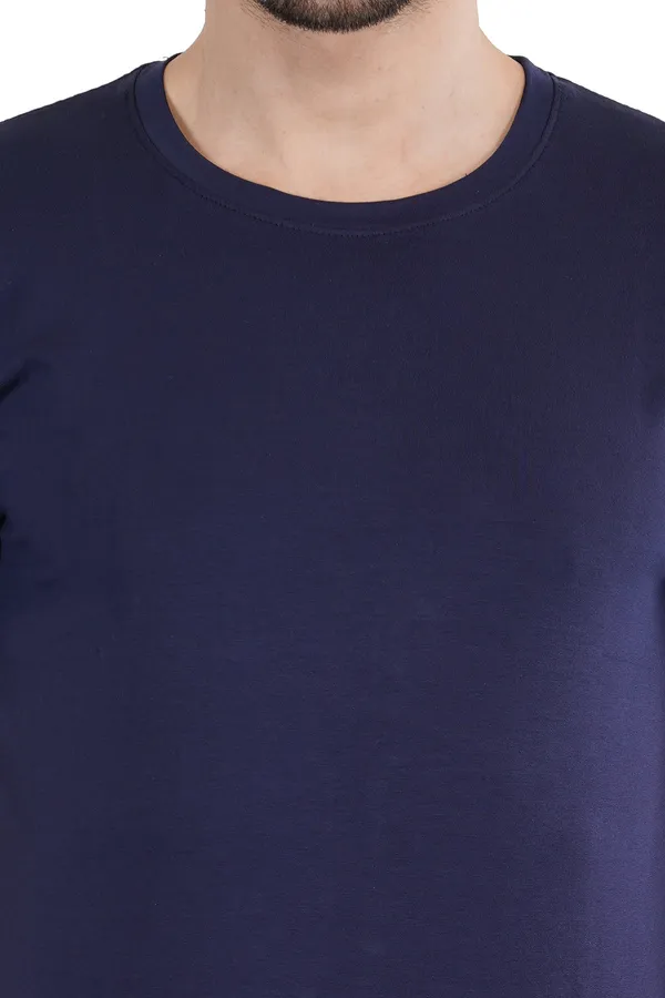 Navy_Blue_Cotton_Lycra_Premium_T-Shirt_For_Men