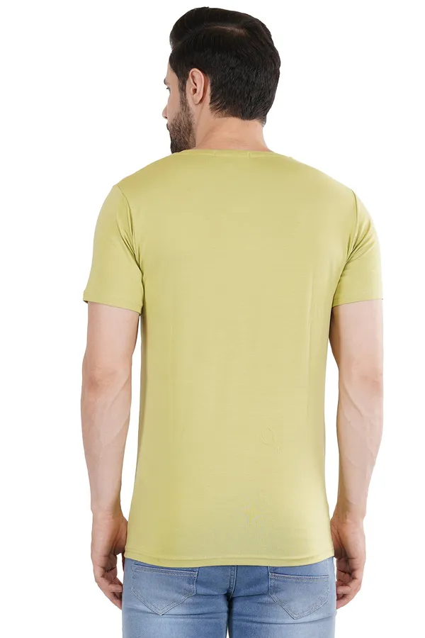 Lime_Green_Cotton_Lycra_Premium_T-Shirt_For_Men