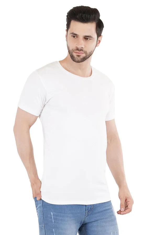 White_Cotton_Lycra_Premium_T-Shirt_For_Men
