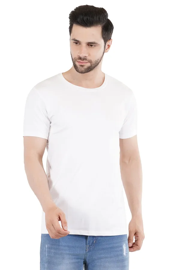 White_Cotton_Lycra_Premium_T-Shirt_For_Men