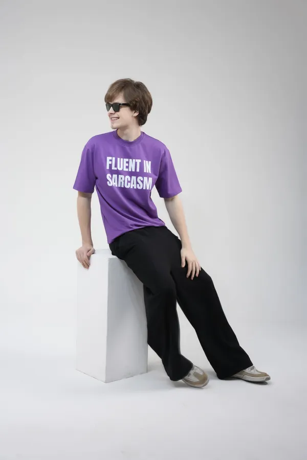 Purple_French_Terry_Cotton_Premium_T-Shirt_For_Men
