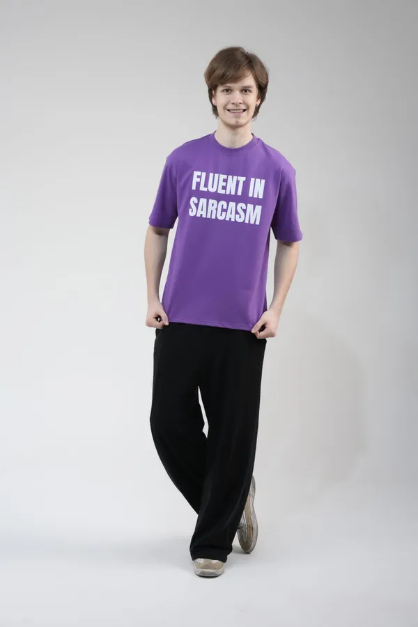 Purple_French_Terry_Cotton_Premium_T-Shirt_For_Men