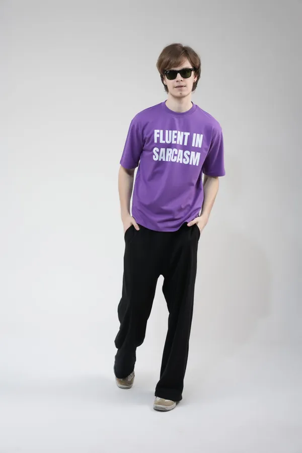 Purple_French_Terry_Cotton_Premium_T-Shirt_For_Men