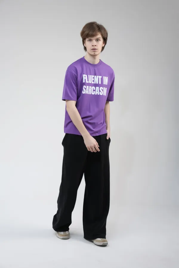 Purple_French_Terry_Cotton_Premium_T-Shirt_For_Men