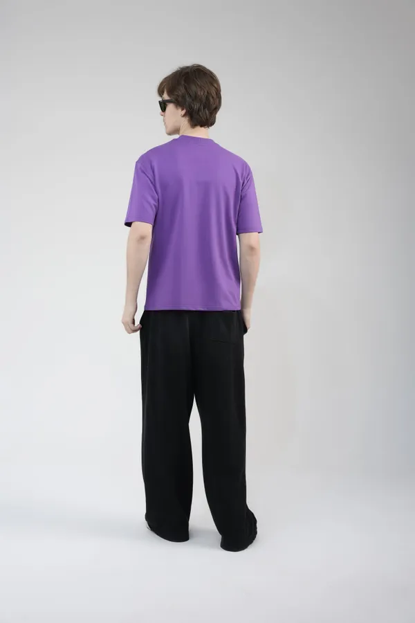 Purple_French_Terry_Cotton_Premium_T-Shirt_For_Men