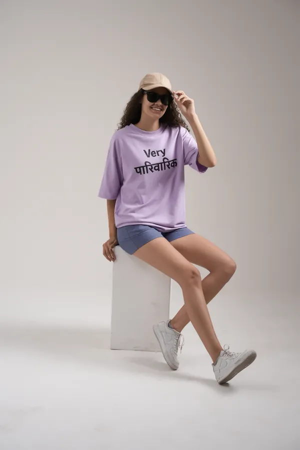Lavender_French_Terry_Cotton_Premium_T-Shirt_For_Women