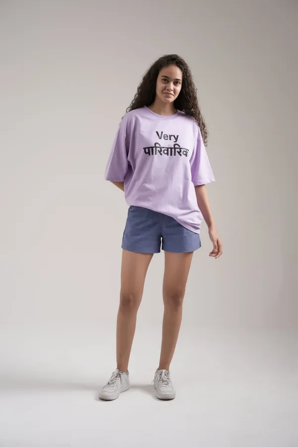 Lavender_French_Terry_Cotton_Premium_T-Shirt_For_Women