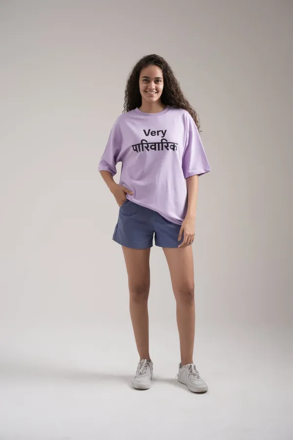 Lavender_French_Terry_Cotton_Premium_T-Shirt_For_Women