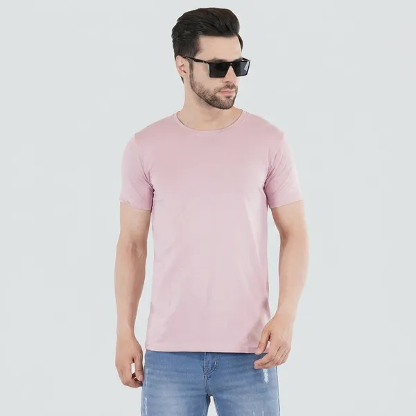 Salmon_Pink_Cotton_Lycra_Premium_T-Shirt_For_Men
