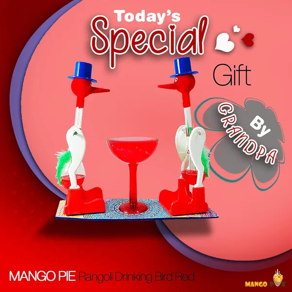 Mango_Pie_Rangoli_Drinking_Bird_Red