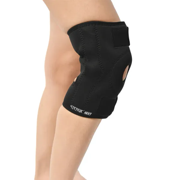 Stergic_Next_Hinged_Knee_Support_Brace_For_Joint_Stability_Osteoarthritis_Pain_Relief_For_Sports_Gym_Supports_Injury_Recovery_Durable_Comfortable_For_Men_Women_1_Unit_Black