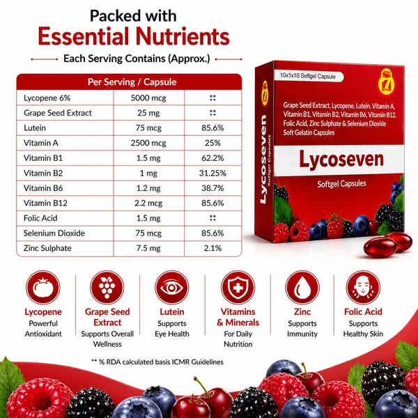 Stergic_Lycoseven_Softgel_Capsules_Lycopene_5000mcg_Grape_Seed_Extract_Lutein_Vitamins_A_B1_B2_B6_B12_Folic_Acid_Zinc_Selenium_Antioxidant_For_Eye_Health_Heart_Protection_Skin_Glow_Immunity_10_Softgel_Capsules
