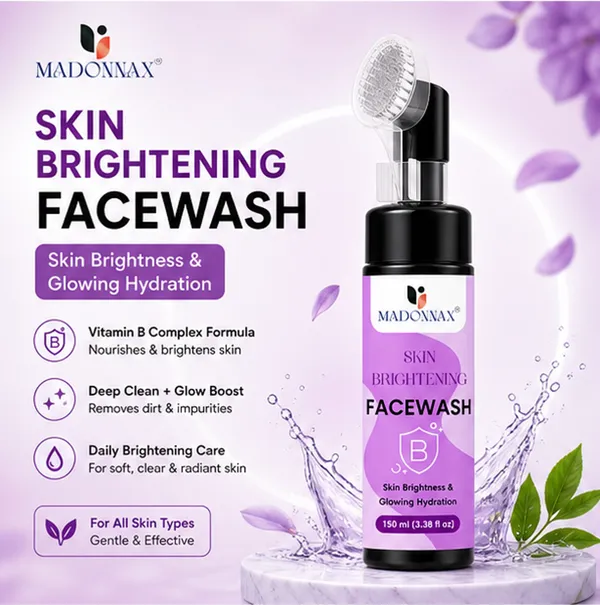 Madonnax_Niacinamide_Skin_Brightening_Face_Wash_With_Brush_Applicator_150Ml