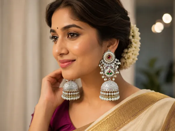 Oxidised_Pearl_Jhumka_Earrings_for_Women_Traditional_Party_Wear