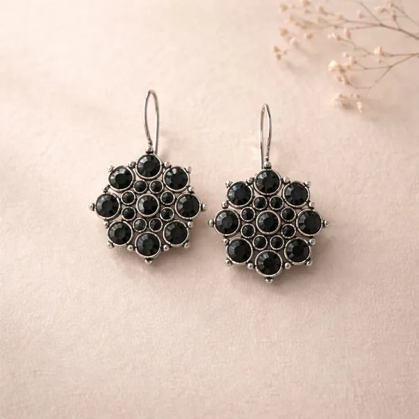 Black_Brass_Oxidized_Cluster_Drops_And_Danglers_For_Women
