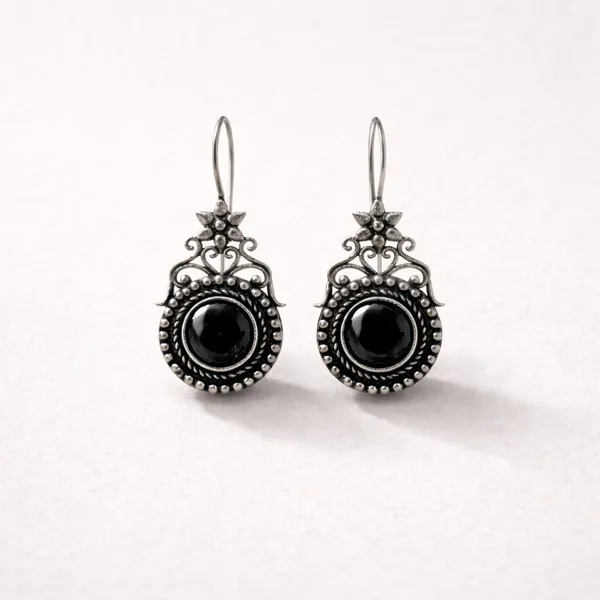 Black_Brass_Oxidised_Temple_Stone_Drop_Earrings_For_Women