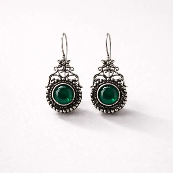 Green_Stone_Brass_Oxidised_Temple_Drop_Earrings_For_Women