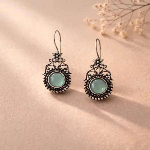 Sea_Green_Brass_Oxidised_Temple_Stone_Drop_Earrings_For_Women