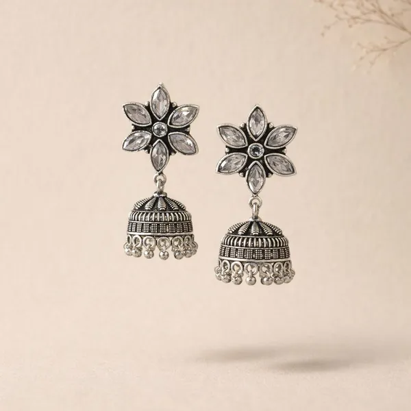 White_Ethereal_Oxidised_Kundan_Floral_Jhumka_Earrings_Brass_Jhumki_Earring
