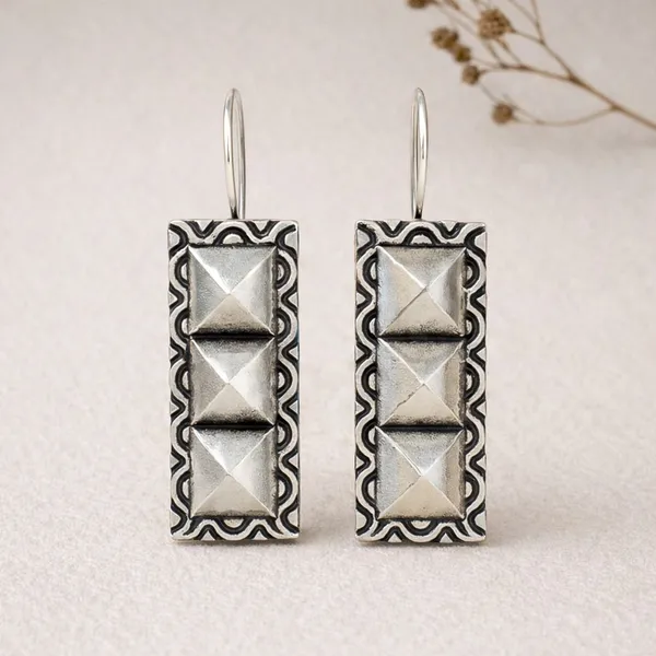 Silver_Brass_Oxidised_Geometric_Pyramid_Drop_Earrings_For_Women