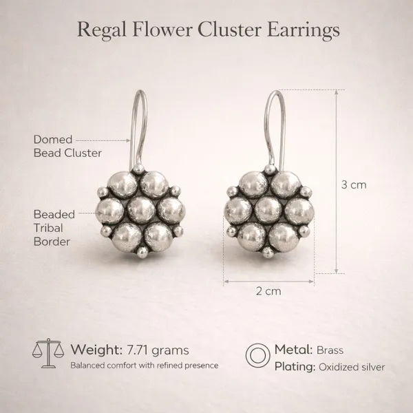Silver_Brass_Oxidised_Floral_Cluster_Beaded_Drop_Earrings_For_Women