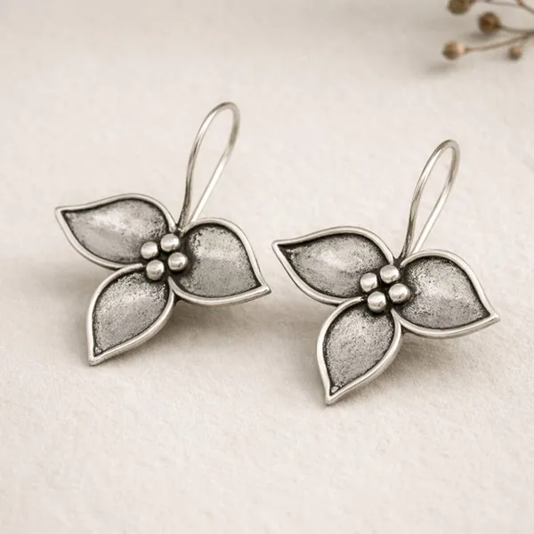 Silver_Brass_Oxidised_Floral_Petal_Drop_Earrings_For_Women