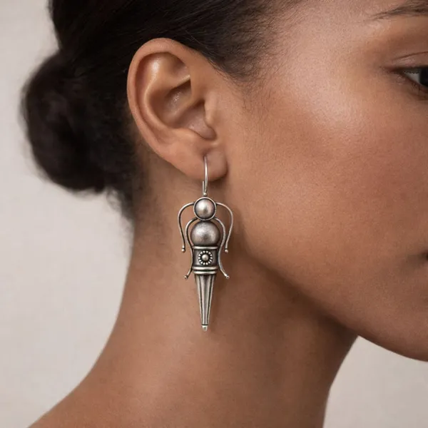 Silver_Brass_Oxidised_Tribal_Figurine_Drop_Earrings_For_Women