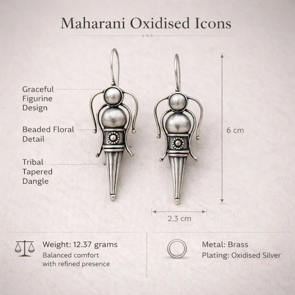 Silver_Brass_Oxidised_Tribal_Figurine_Drop_Earrings_For_Women