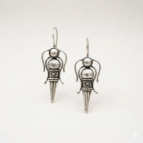 Silver_Brass_Oxidised_Tribal_Figurine_Drop_Earrings_For_Women