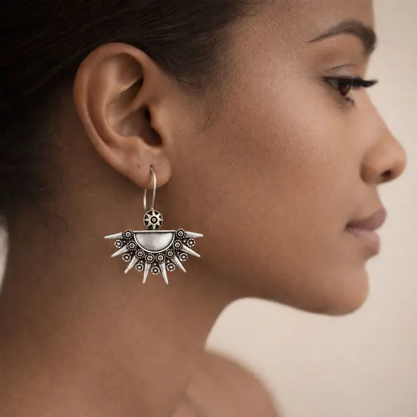 Silver_Brass_Oxidised_Crescent_Sunburst_Drop_Earrings_For_Women
