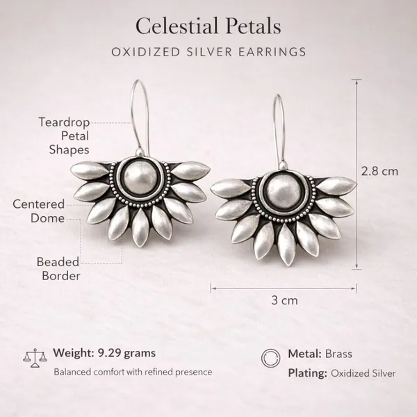 Silver_Celestial_Petals_Oxidised_Floral_Teardrop_Drop_Earrings_For_Women_Brass_Drops_And_Danglers