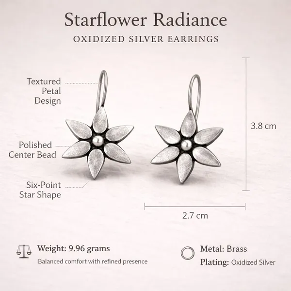 Silver_Brass_Oxidised_Star_Floral_Drop_Earrings_For_Women