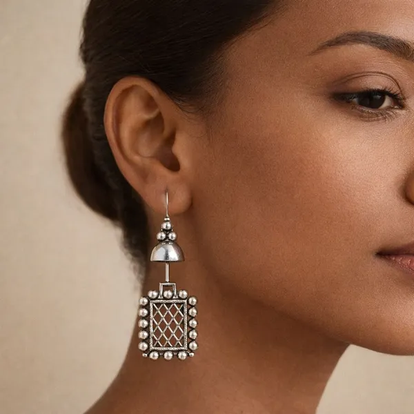 Silver_Oxidised_Brass_Geometric_Jhumka_Drop_Earrings_For_Women